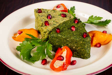 Georgian cuisine Pkhali with pomegranet