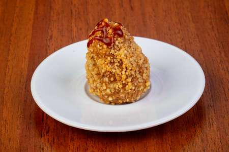 Delicious anthill cake with caramel icing