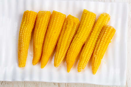 Tasty salty small pickled corn