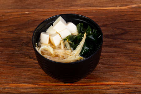 Japanese Miso soup - kombu, tofuの写真素材