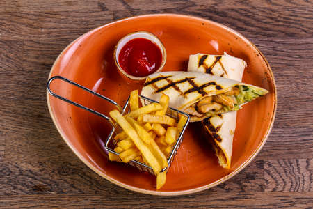 Pork Burrito with French potato