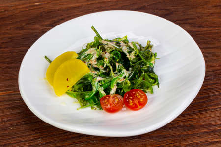 Chukka salad with sesame seeds and sauceの写真素材