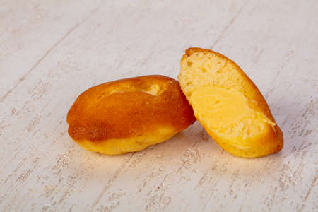 Sweet tasty muffin with creamの写真素材