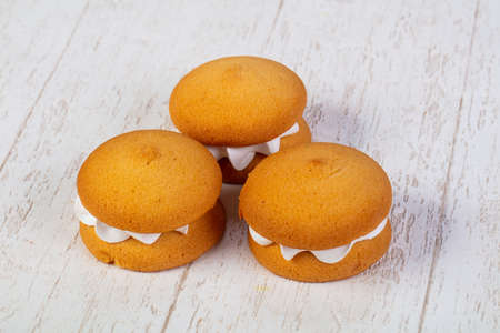 Sweet tastu bun with jamの写真素材