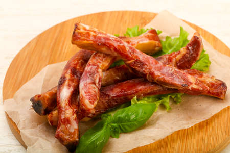 Smoked pork ribs snackの写真素材