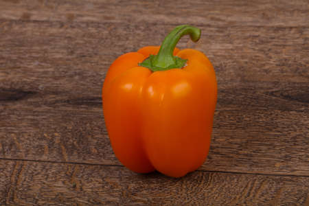 Fresh ripe Orange bell pepperの写真素材