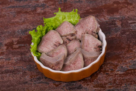 Gourmet pork tongue snack appetizerの写真素材
