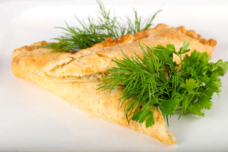 Pie with rice and eggs