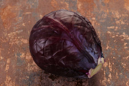 Red bright cabbage ready for cookingの写真素材