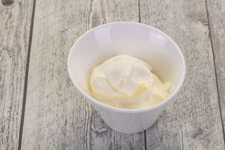 Dairy product - Sour cream in the bowlの写真素材