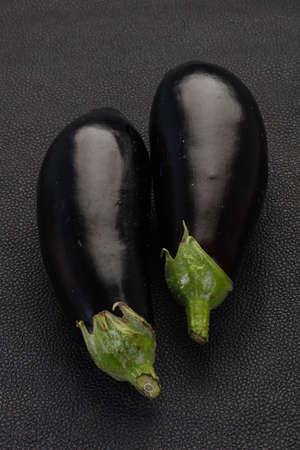Raw ripe eggplant ready for cooking