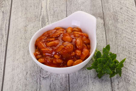 Baked kidney with tomato sauce in the bowlの写真素材