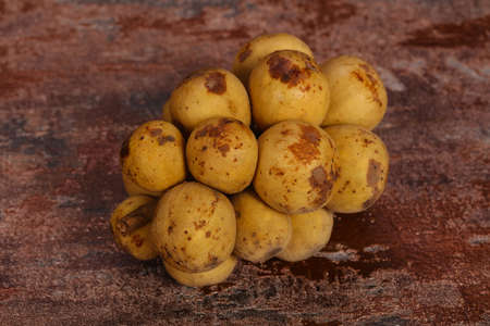 Sweet tasty tropical fruit Langsat heapの写真素材