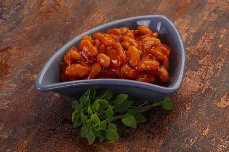 Baked kidney with tomato sauce in the bowlの写真素材