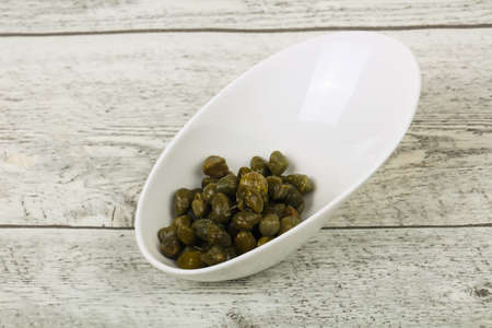 Marinated Capers in the bowlの写真素材