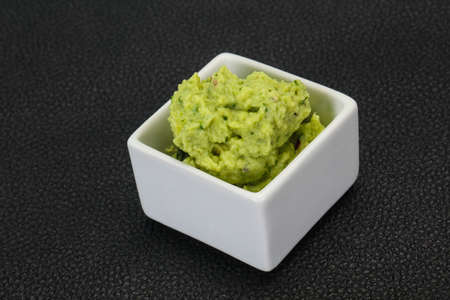 Spicy Avocado guacamole sauce with chili pepperの写真素材
