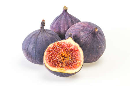 Ripe sweet fresh sliced fig fruitの写真素材