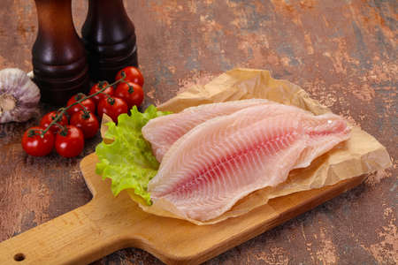 Raw tilapia fish ready for cooking