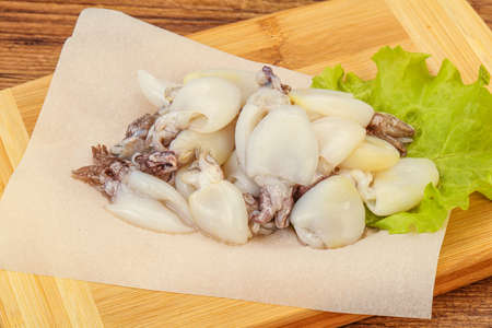Raw seafood - cuttlefish for cooking over board