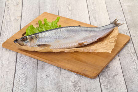 Salted herring fish ready for eatの写真素材