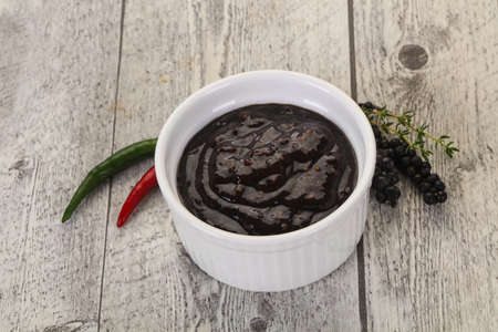 Spicy Black pepper sauce for meatの写真素材