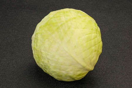Fresh white ripe cabbage ready for cookingの写真素材