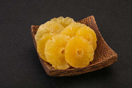 Dried sweet tasty sugar pineapple heapの写真素材