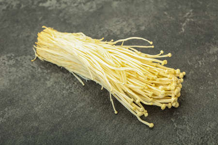 Superfood - Raw Enoki mushrooms Asian cuisineの写真素材