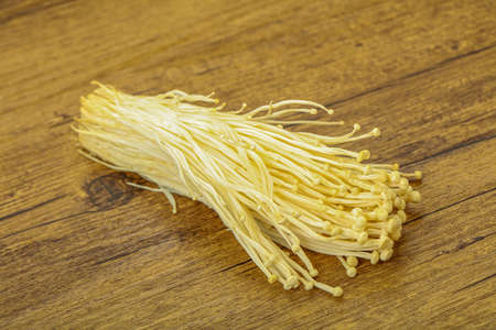 Superfood - Raw Enoki mushrooms Asian cuisineの写真素材