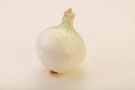 White ripe sweet onion vegetable isolatedの写真素材