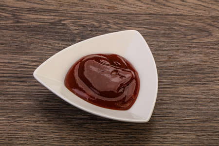 Traditional tomato Barbecue sauce in the bowlの写真素材