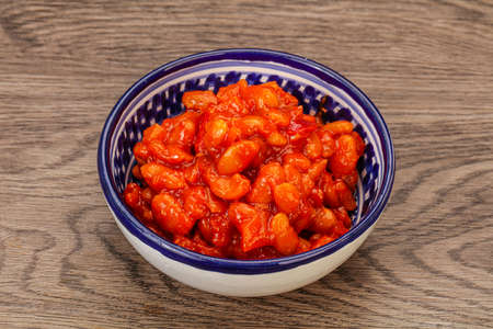 Baked kidney with tomato sauce and pepperの写真素材