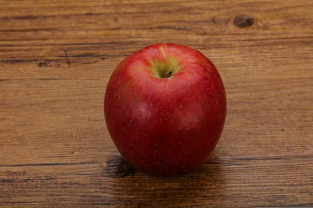 Single Red sweet tasty apple fruitの写真素材