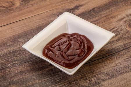 Traditional tomato Barbicue sauce in the bowlの写真素材
