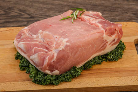 Raw Pork meat piece for cookingの写真素材