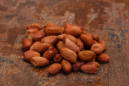 Raw peanut heap - ready for roastの写真素材