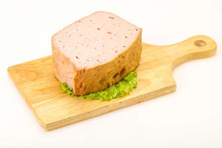 Homemade baked traditional meat loaf pieceの写真素材