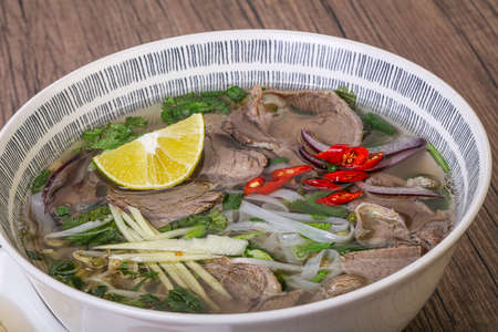Vietnam cuisine - Pho Bo soup with beef