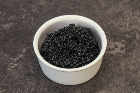 Luxury strugeon fish black caviar in the bowlの写真素材