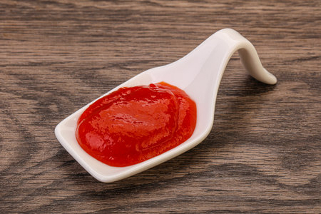 Mexican hot chili sauce in the bowlの写真素材
