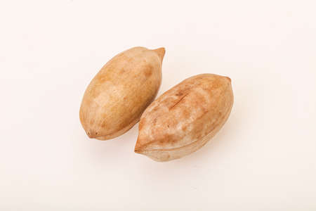 Tasty sweet pecan nut heap isolated