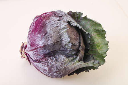 Natural ripe Organic violet cabbage isolated