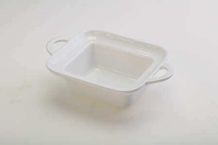 White porcelain bowl for serving isolatedの写真素材