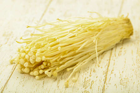 Superfood - Raw Enoki mushrooms Asian cuisineの写真素材