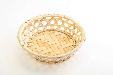 Natural wicker tableware for serving kitchen