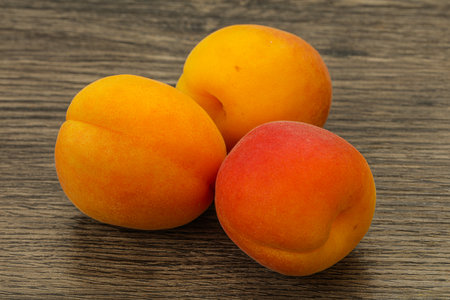 Fresh ripe sweet few apricots fruitの写真素材