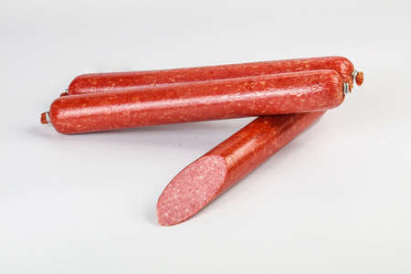 Boiled pork sausages for snack appetizer