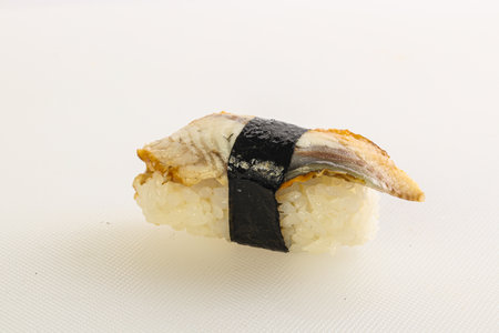 Japanese traditional sushi with eel fishの写真素材