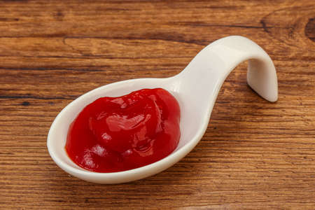 Tasty Tomato Ketchup in the bowlの写真素材