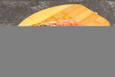 Tasty big Langoustine seafood over the boardの写真素材